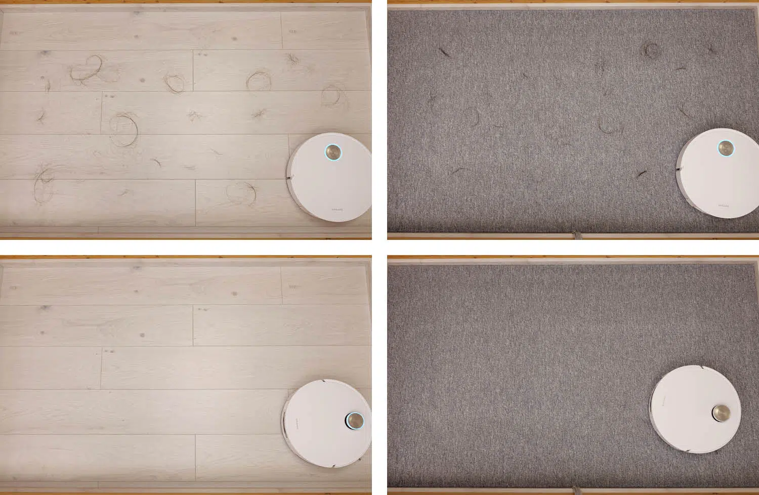 Dreame Matrix10 Ultra Saugen Haare Vorher nachher