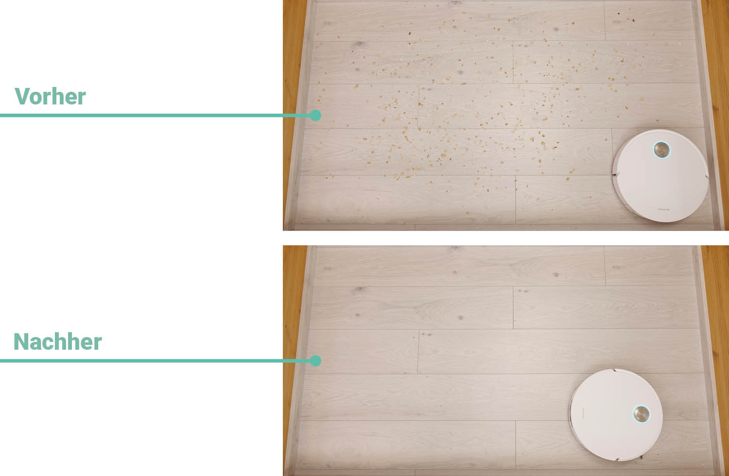 Dreame Matrix10 Ultra Saugen Vorher nachher