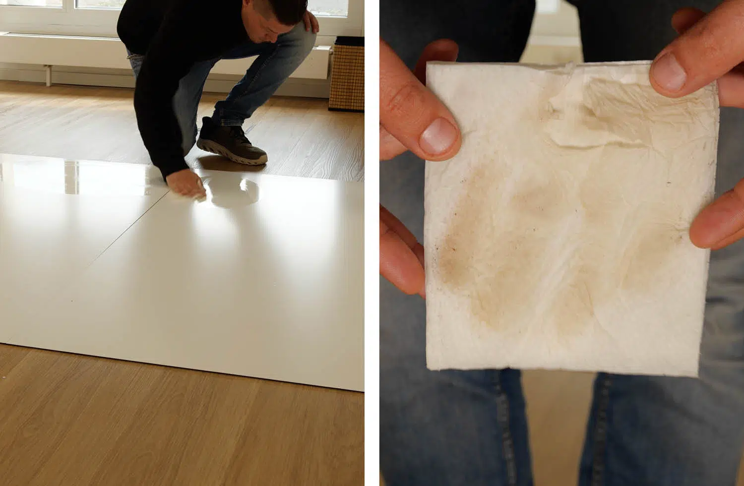 Dreame Matrix10 Ultra Wischen Schmutzaufnahme