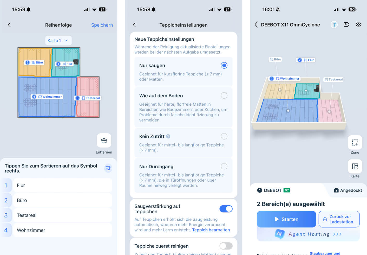 ECOVACS DEEBOT X11 OmniCyclone App Reinigung 2