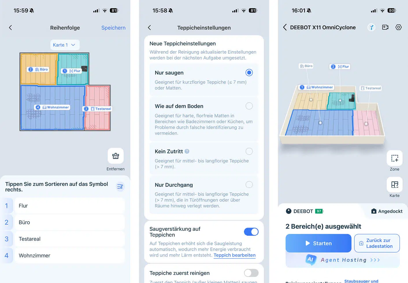 ECOVACS DEEBOT X11 OmniCyclone App Reinigung 2
