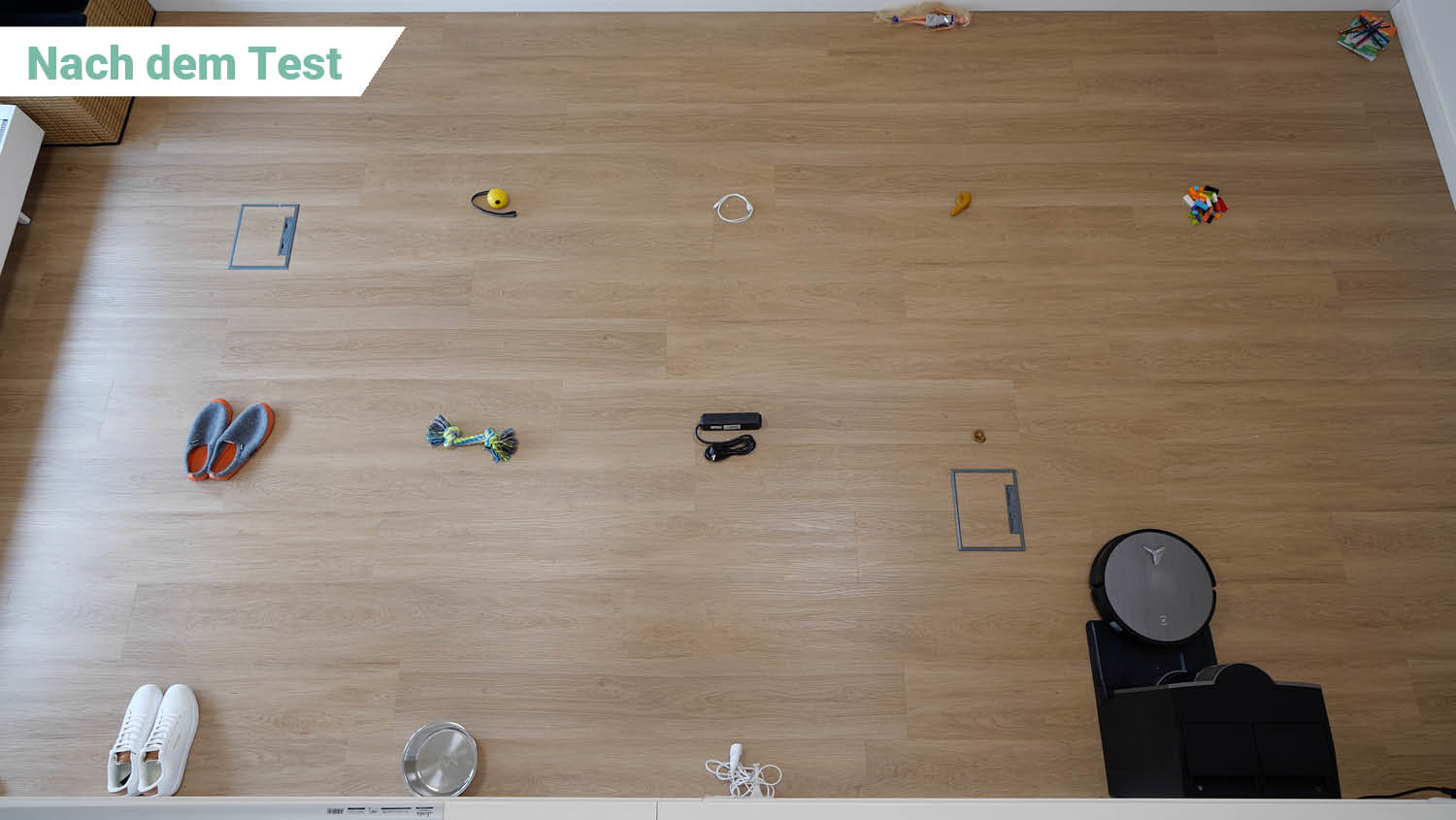 ECOVACS DEEBOT X11 OmniCyclone Hindernisse Test nachher