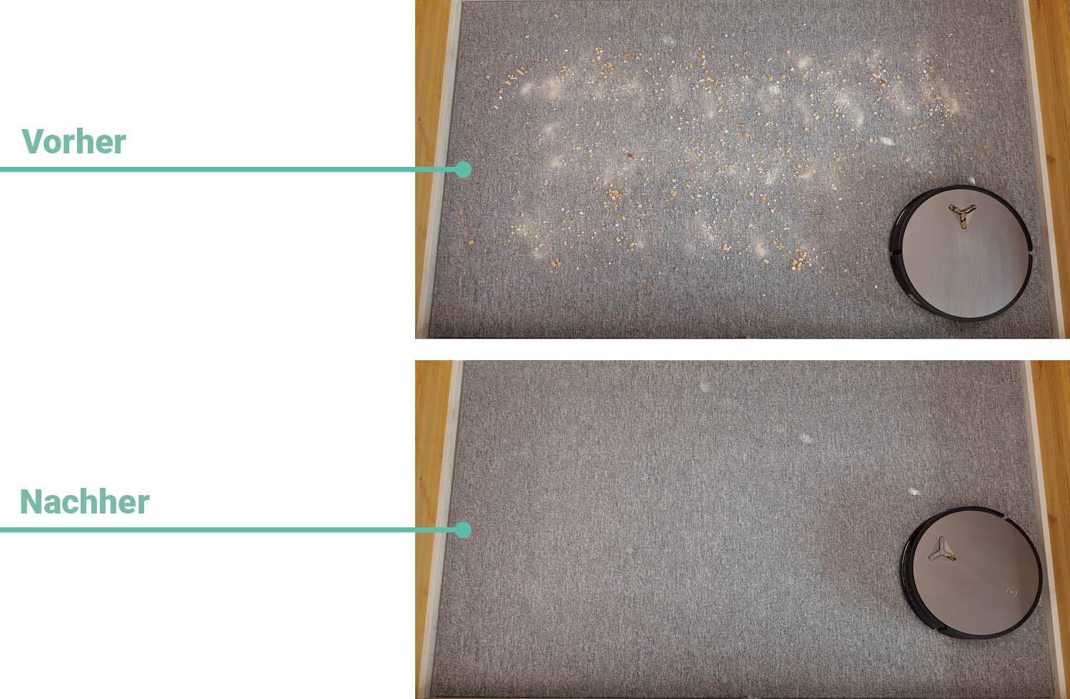 ECOVACS DEEBOT X11 OmniCyclone Saugen Teppich