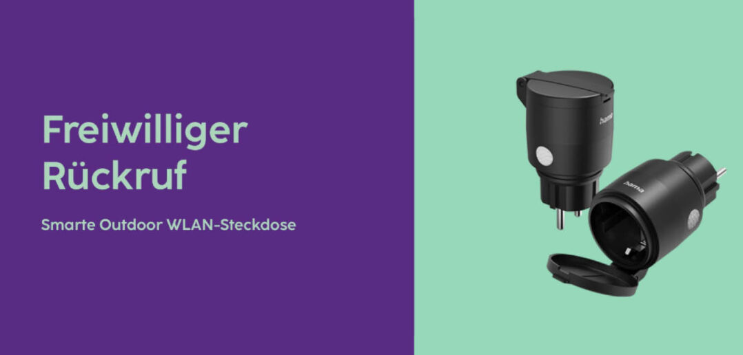 Hama smarte Outdoor WLAN-Steckdose Rückruf