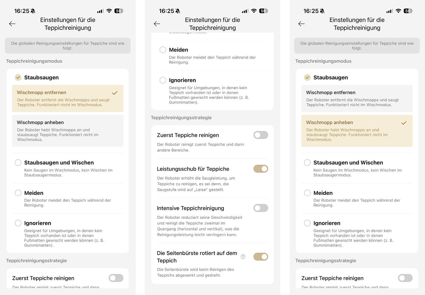MOVA P50s Ultra App Teppich