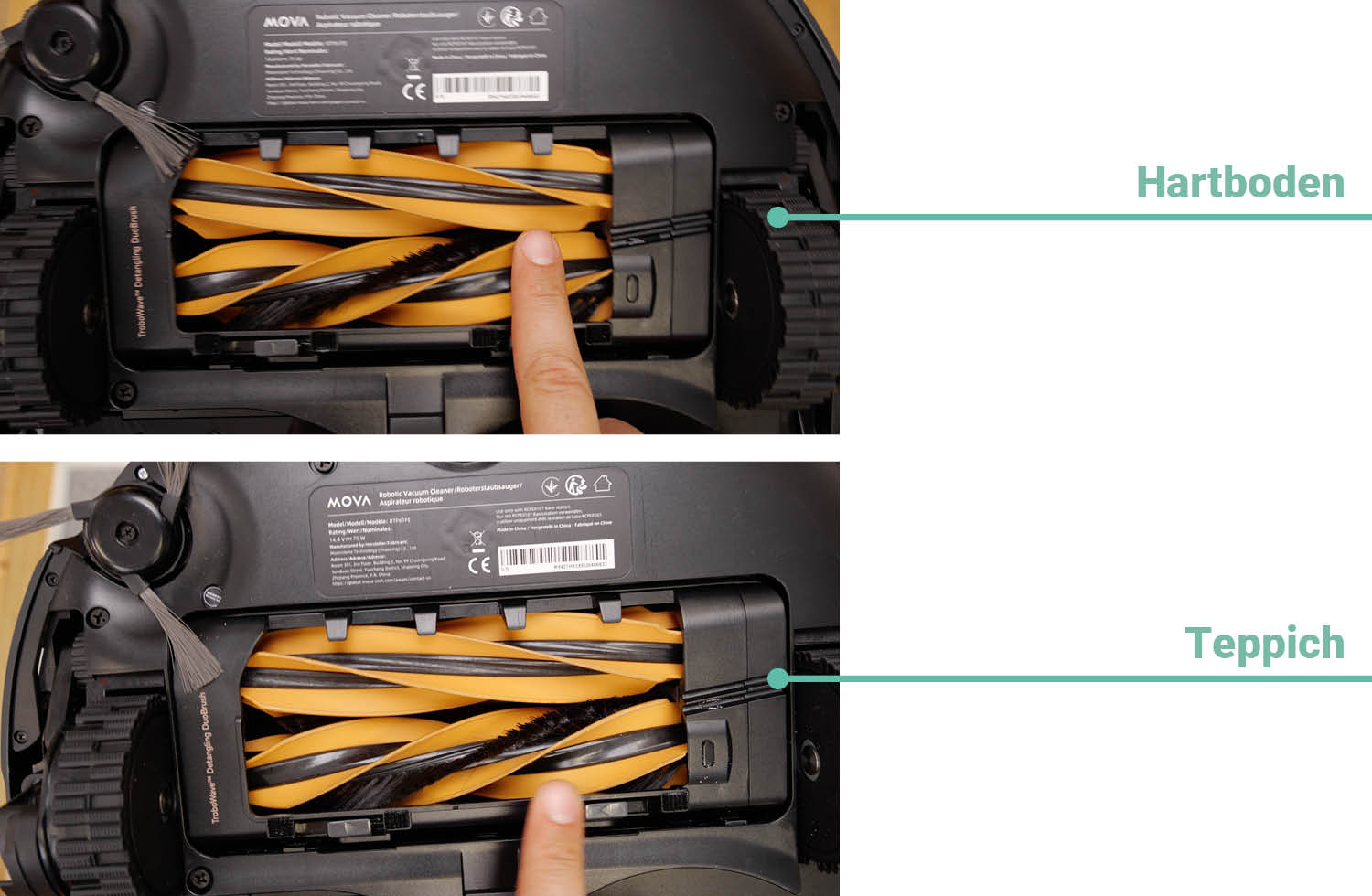 MOVA P50s Ultra Saugen Haare nachher