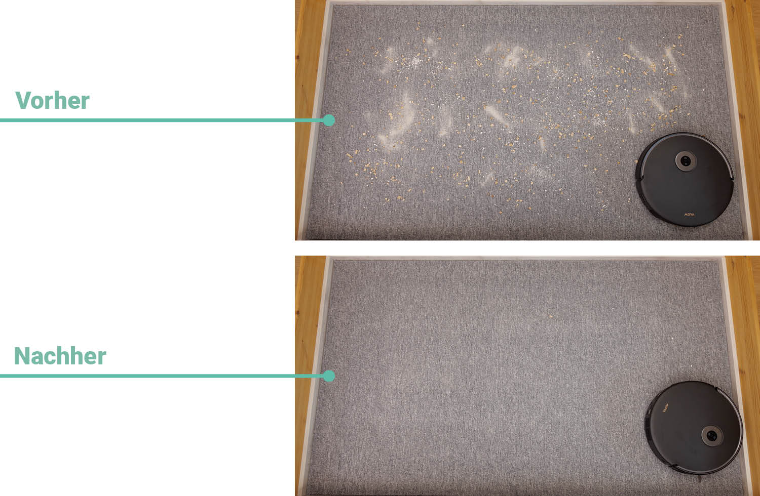 MOVA P50s Ultra Saugen Teppich