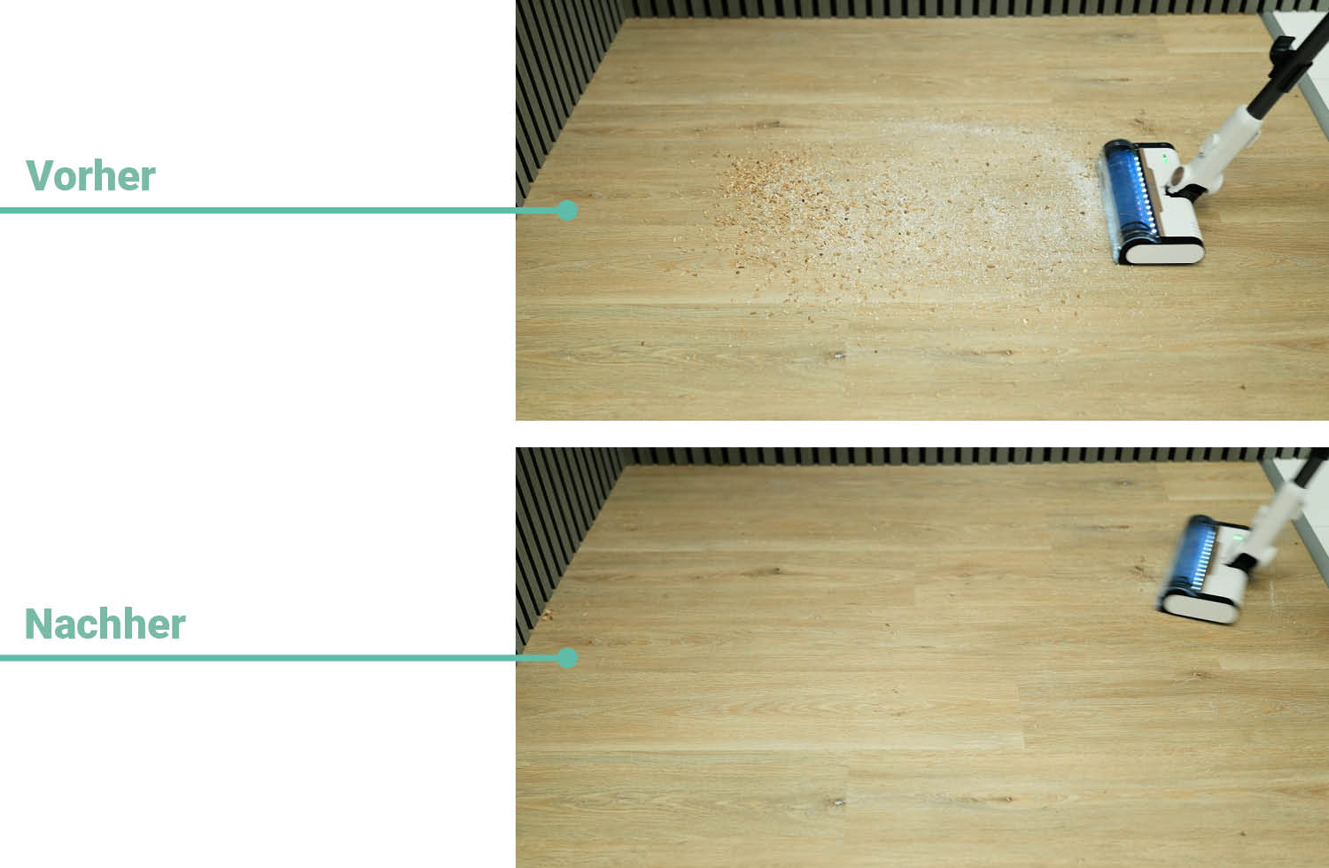 Reinigungsergebnis Hartboden