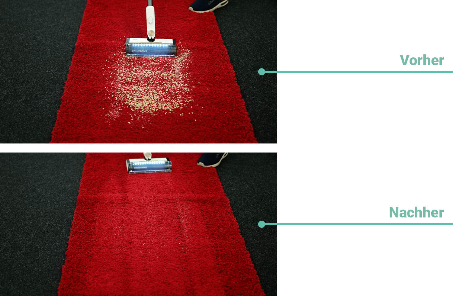 Reinigungsergebnis Teppich