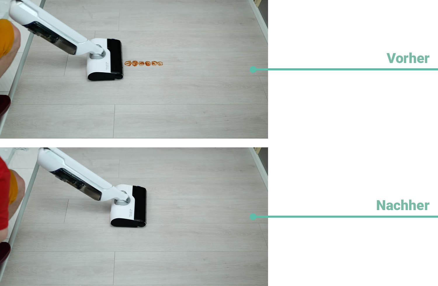 Reinigungsergebnis trocken ketchup