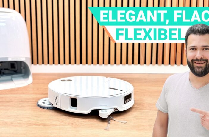 Roborock Qrevo Curv 2 Pro mit flacher Bauhöhe, abnehmbaren Wischpads und heißem Wischmodus in elegantem Design