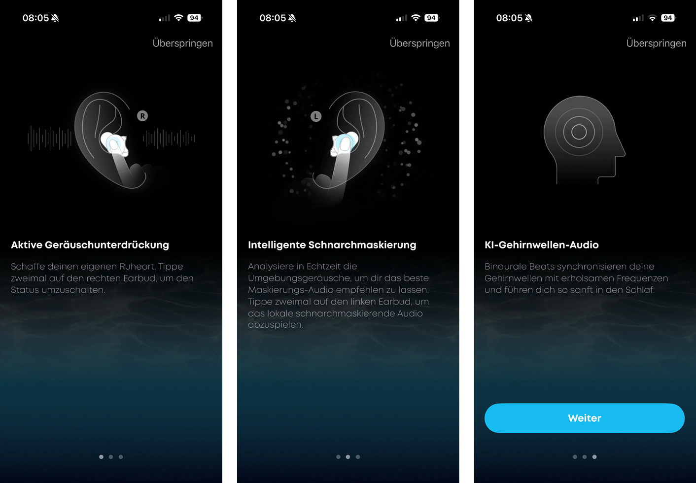 soundcore Slepp A30 - App - Erster Eindruck