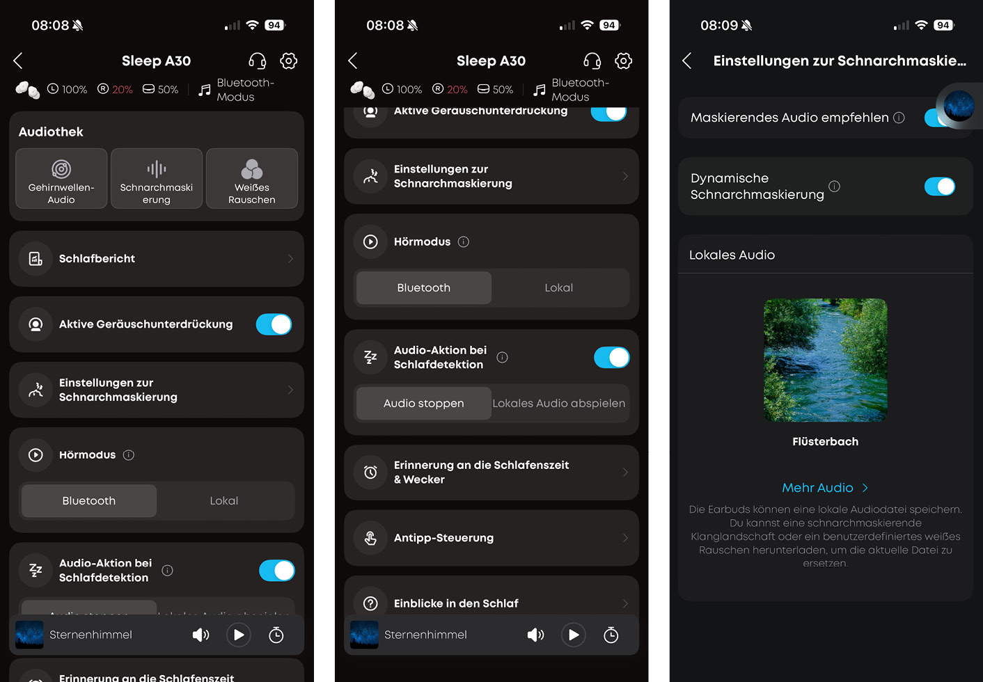 soundcore Slepp A30 - App - Funktionen