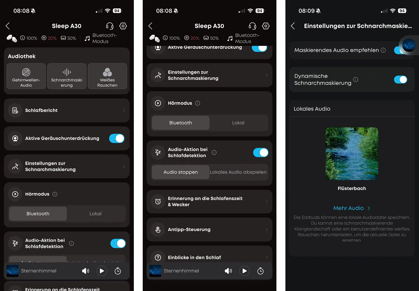 soundcore Slepp A30 - App - Funktionen