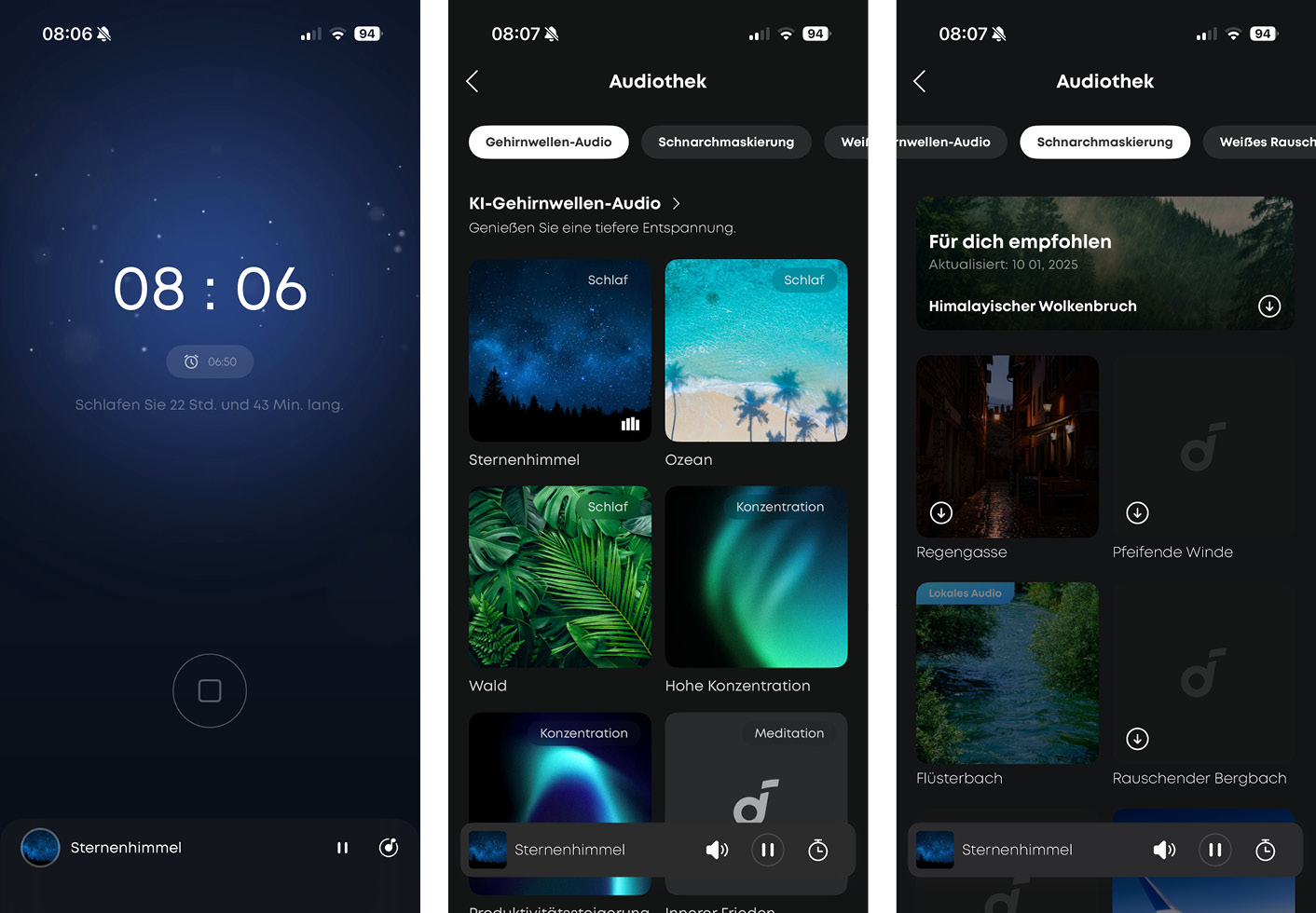 soundcore Slepp A30 - App - Geräusche