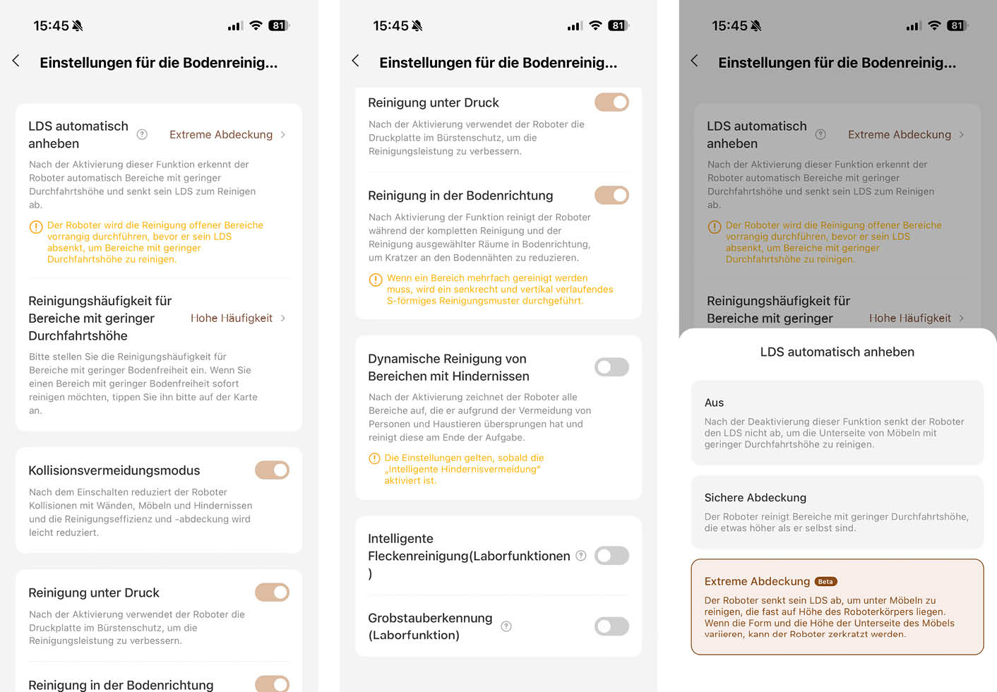 MOVA MOBIUS 60 App Bodenreinigung