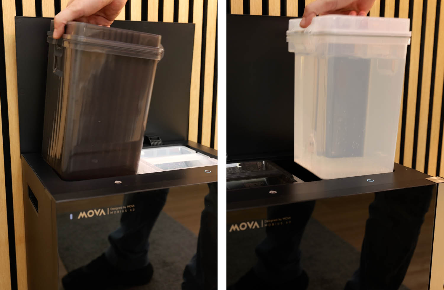 MOVA MOBIUS 60 Reinigungsstation Wassertanks