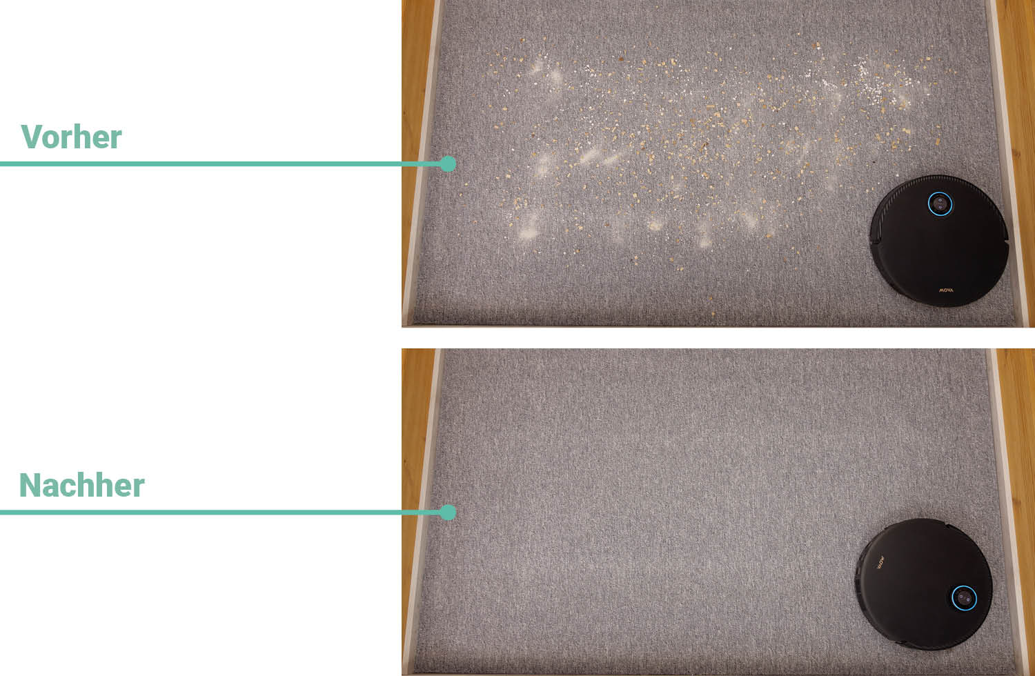 MOVA MOBIUS 60 Saugen Teppich