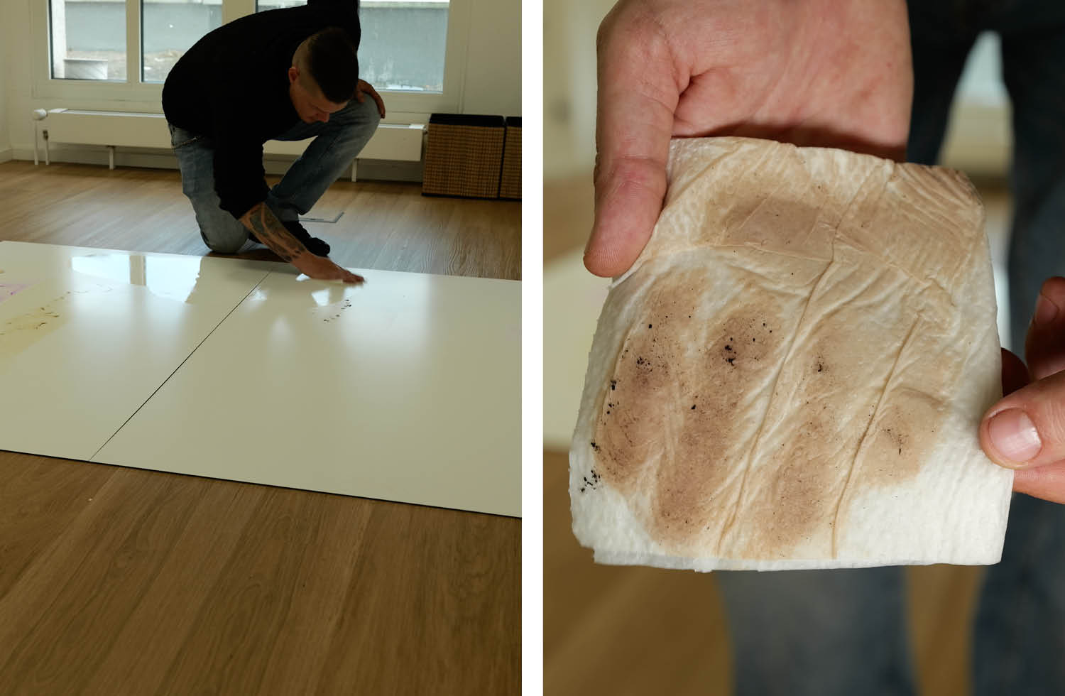 MOVA MOBIUS 60 Wischen Schmutzaufnahme