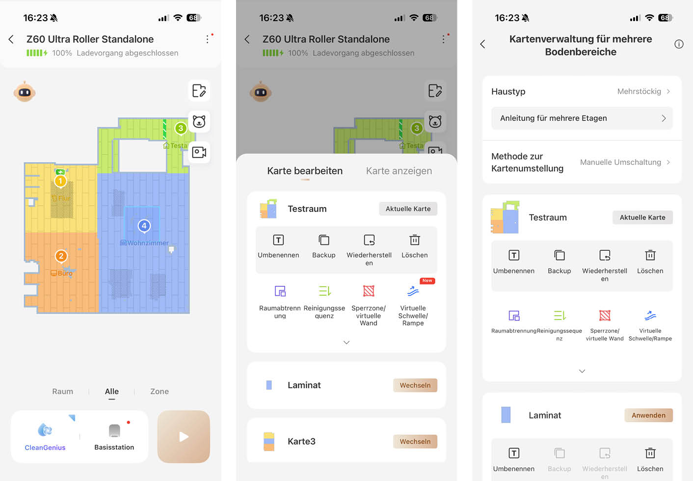 MOVA Z60 Ultra Roller StandAlone App Karte
