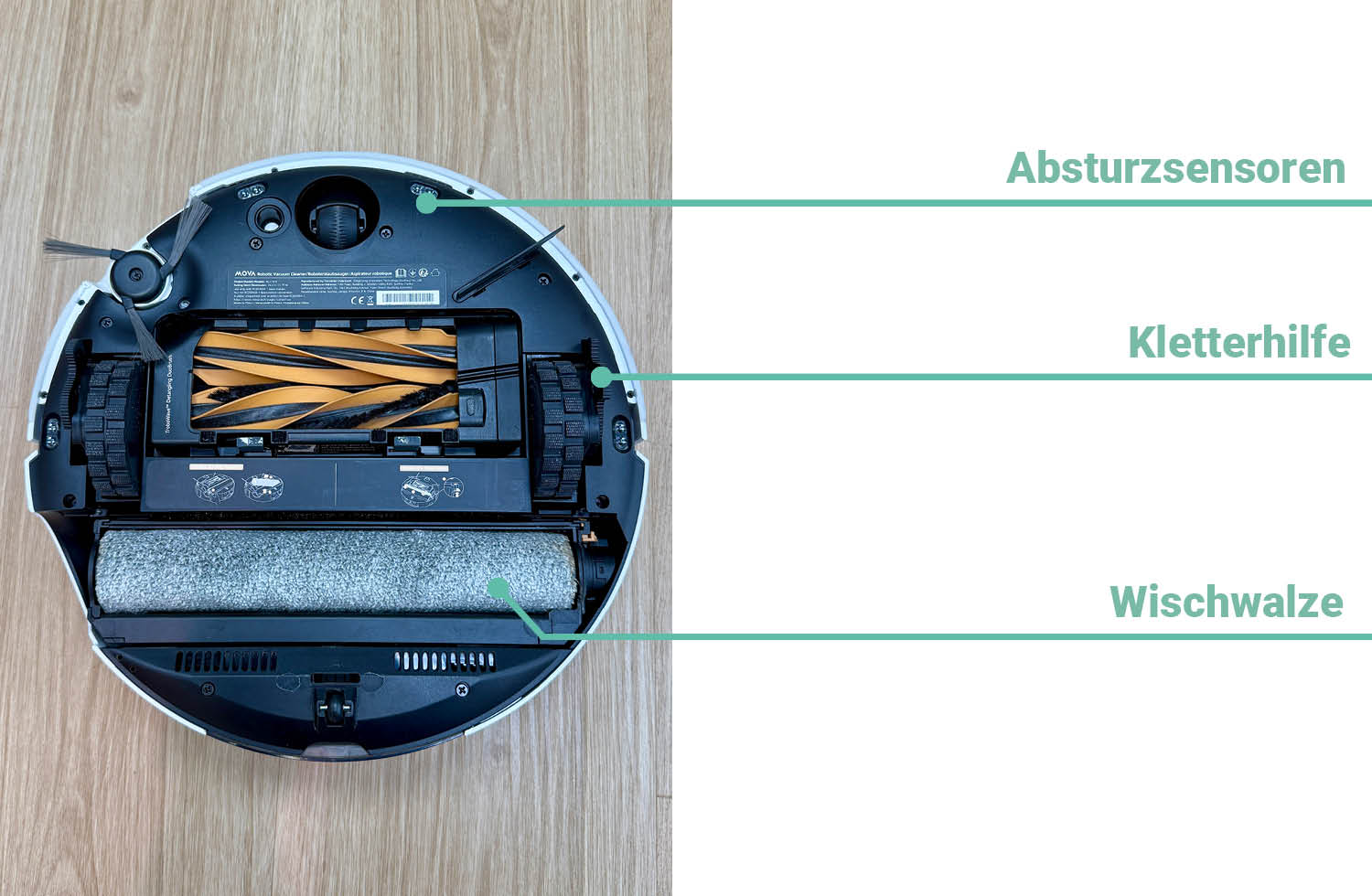 MOVA Z60 Ultra Roller StandAlone Design Unterseite