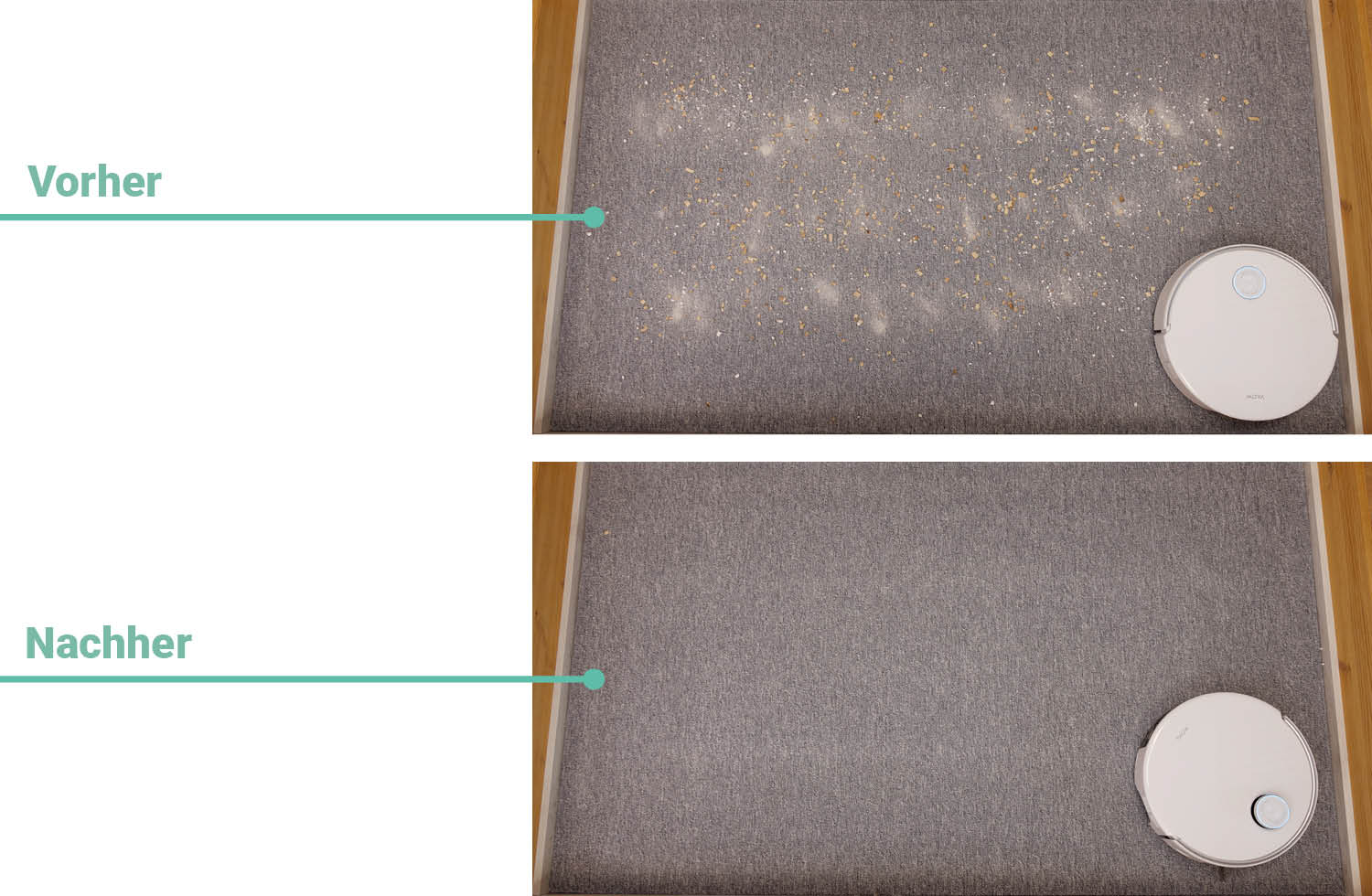 MOVA Z60 Ultra Roller StandAlone Saugen Teppich