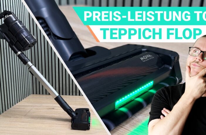 MOVA G70 Complete Akkusauger im Test – leistungsstarker Sauger mit gutem Zubehör und Schwächen auf Teppich.