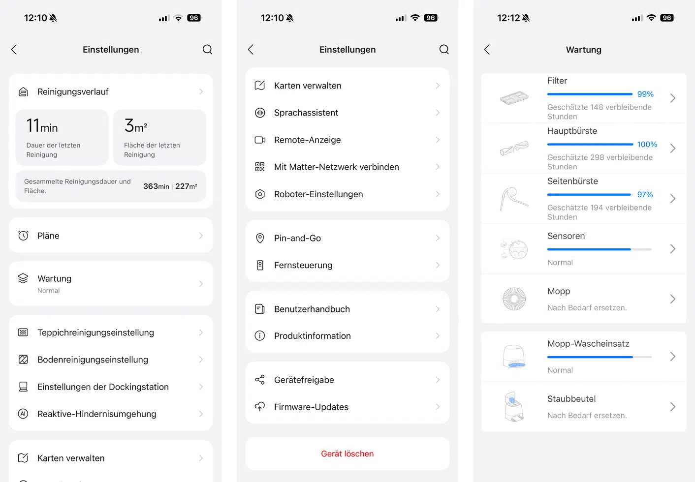 Roborock Qrevo Curv 2 Pro App Einstellungen
