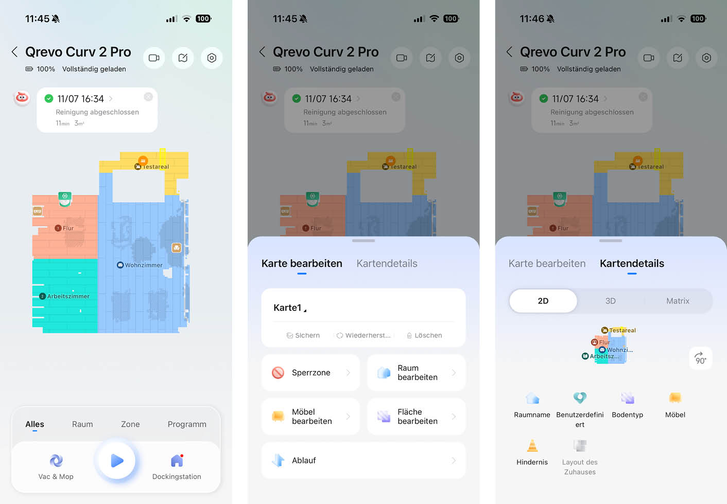 Roborock Qrevo Curv 2 Pro App Karte