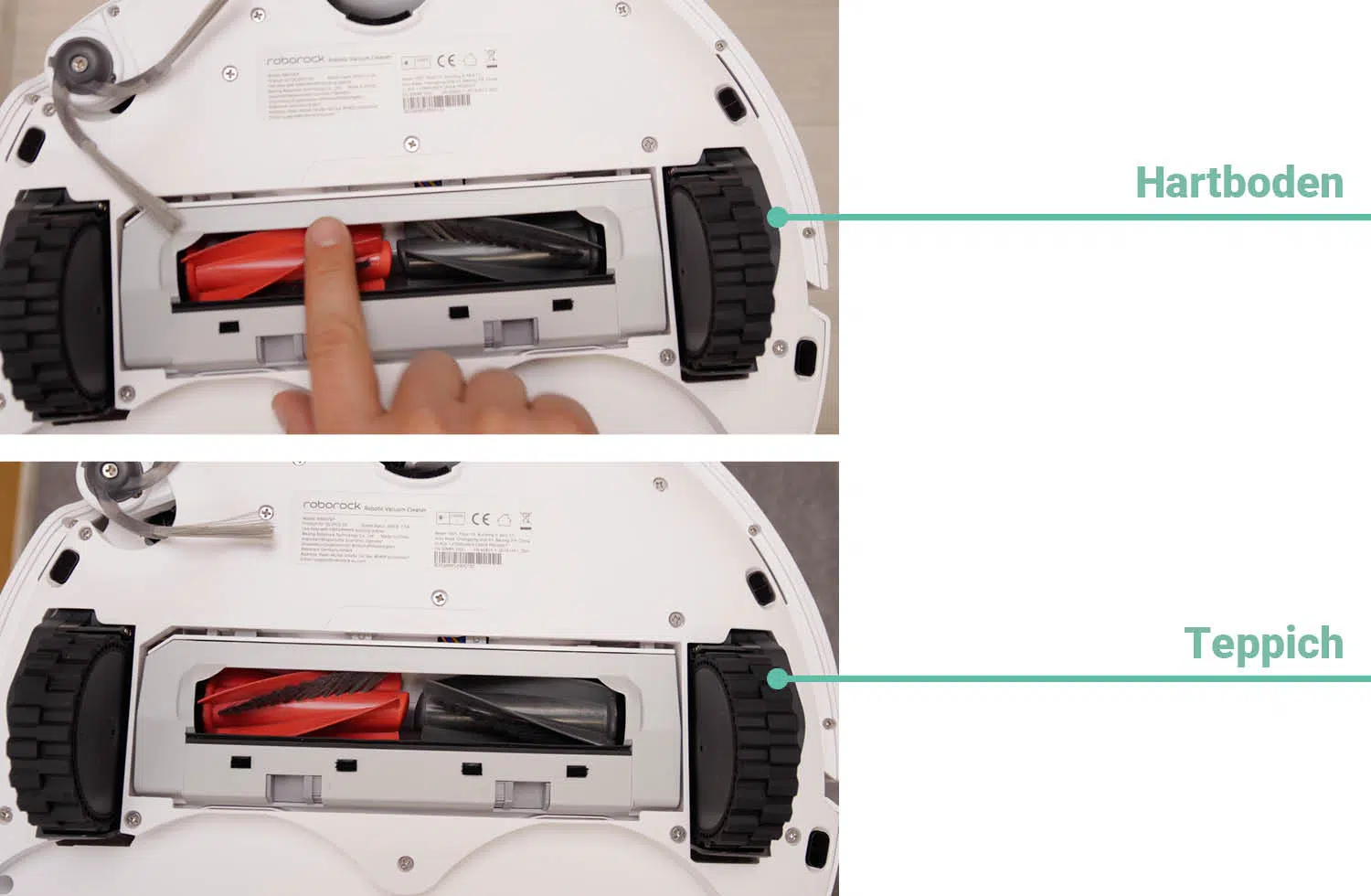 Roborock Qrevo Curv 2 Pro Saugen Haare nachher