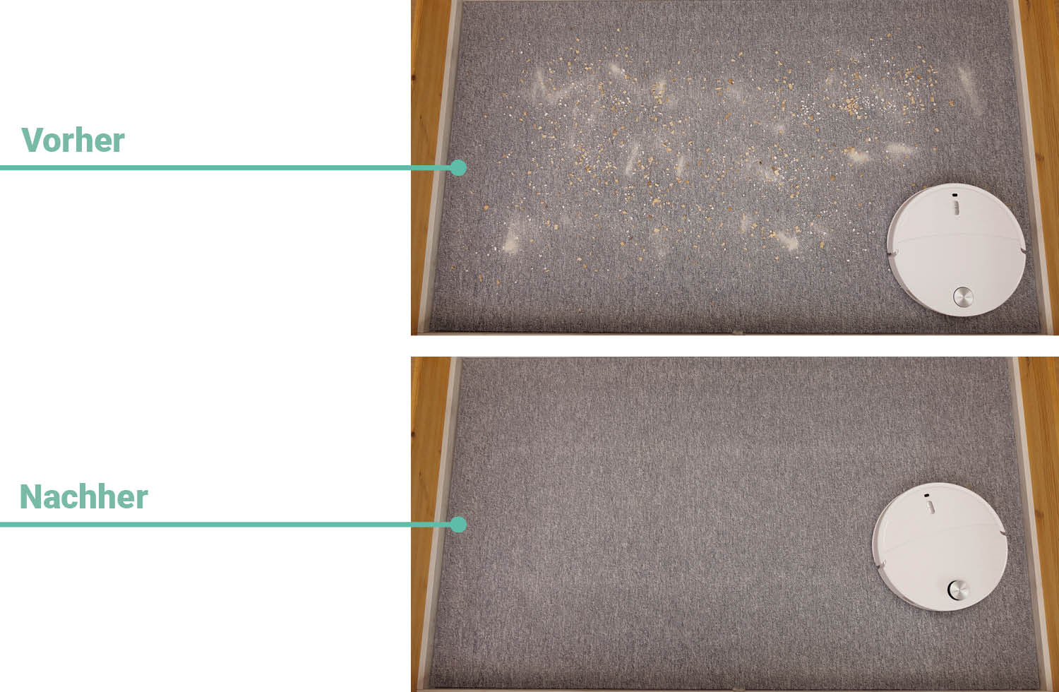 Roborock Qrevo Curv 2 Pro Saugen Teppich