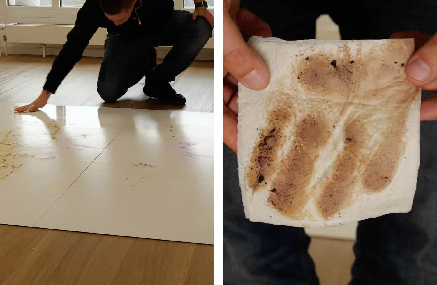 Roborock Qrevo Curv 2 Pro Wischen Schmutzaufnahme