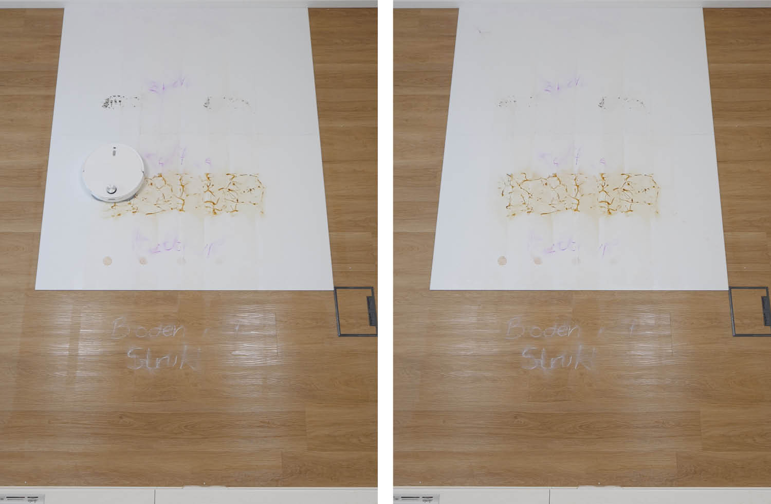 Roborock Qrevo Curv 2 Pro Wischen nachher