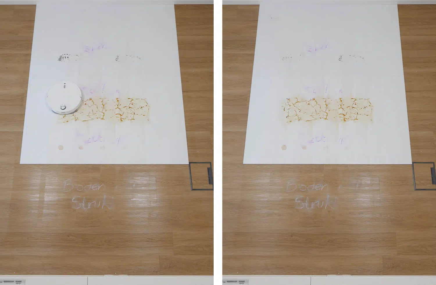 Roborock Qrevo Curv 2 Pro Wischen nachher