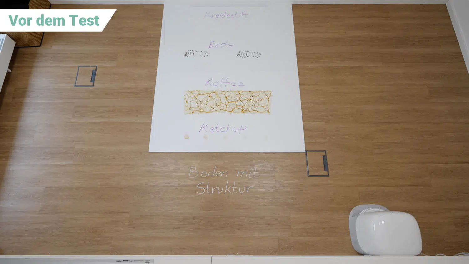 Roborock Qrevo Curv 2 Pro Wischen vorher