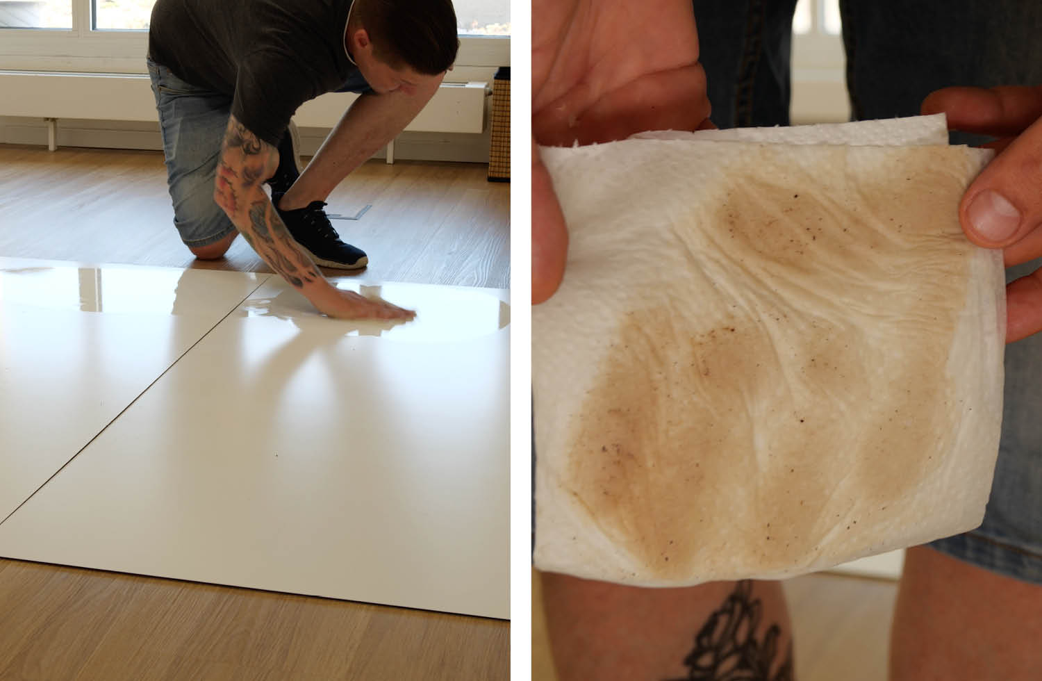 MOVA P50 Ultra wischen Schmutzaufnahme