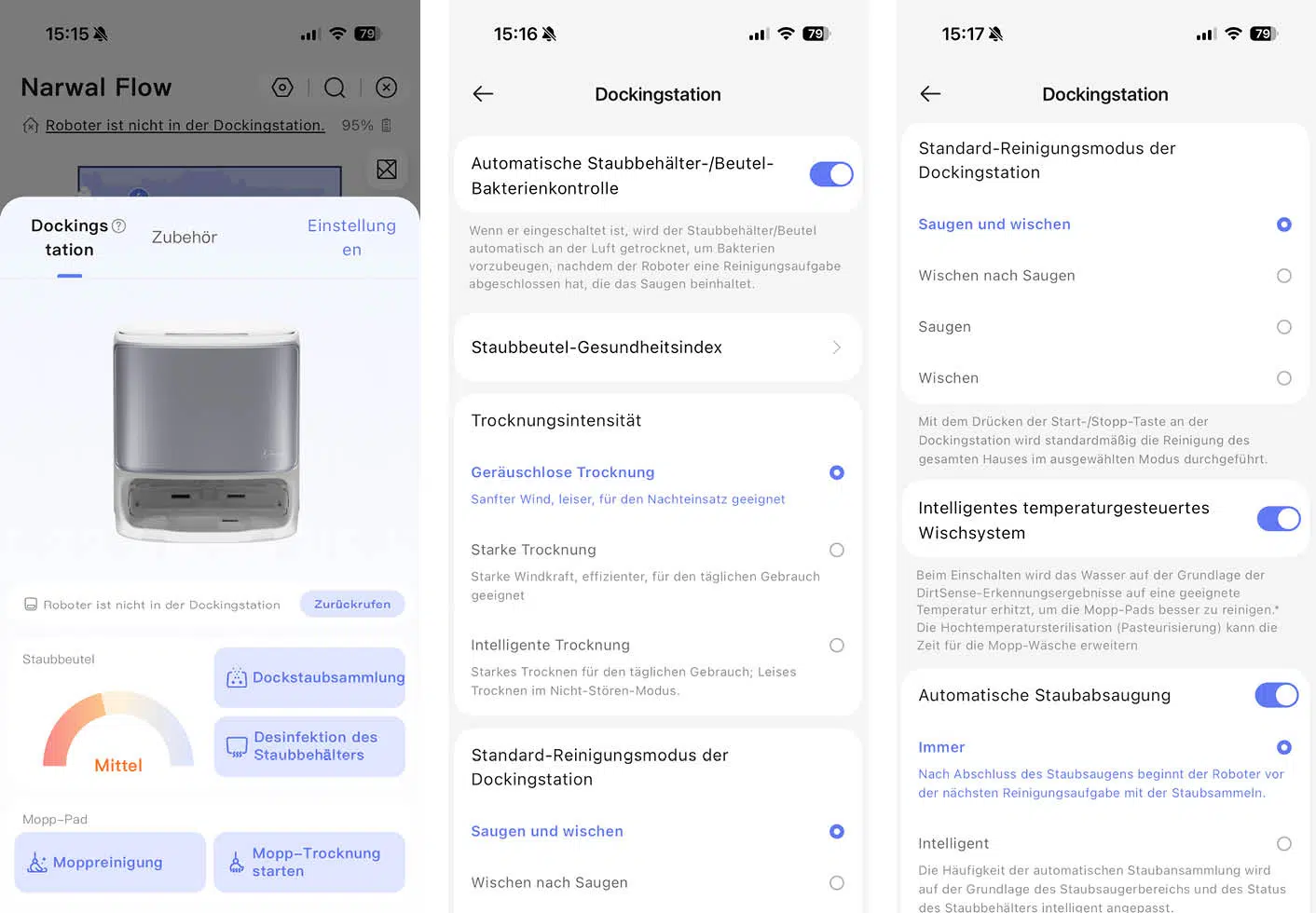 Narwal Flow App Reinigungsstation