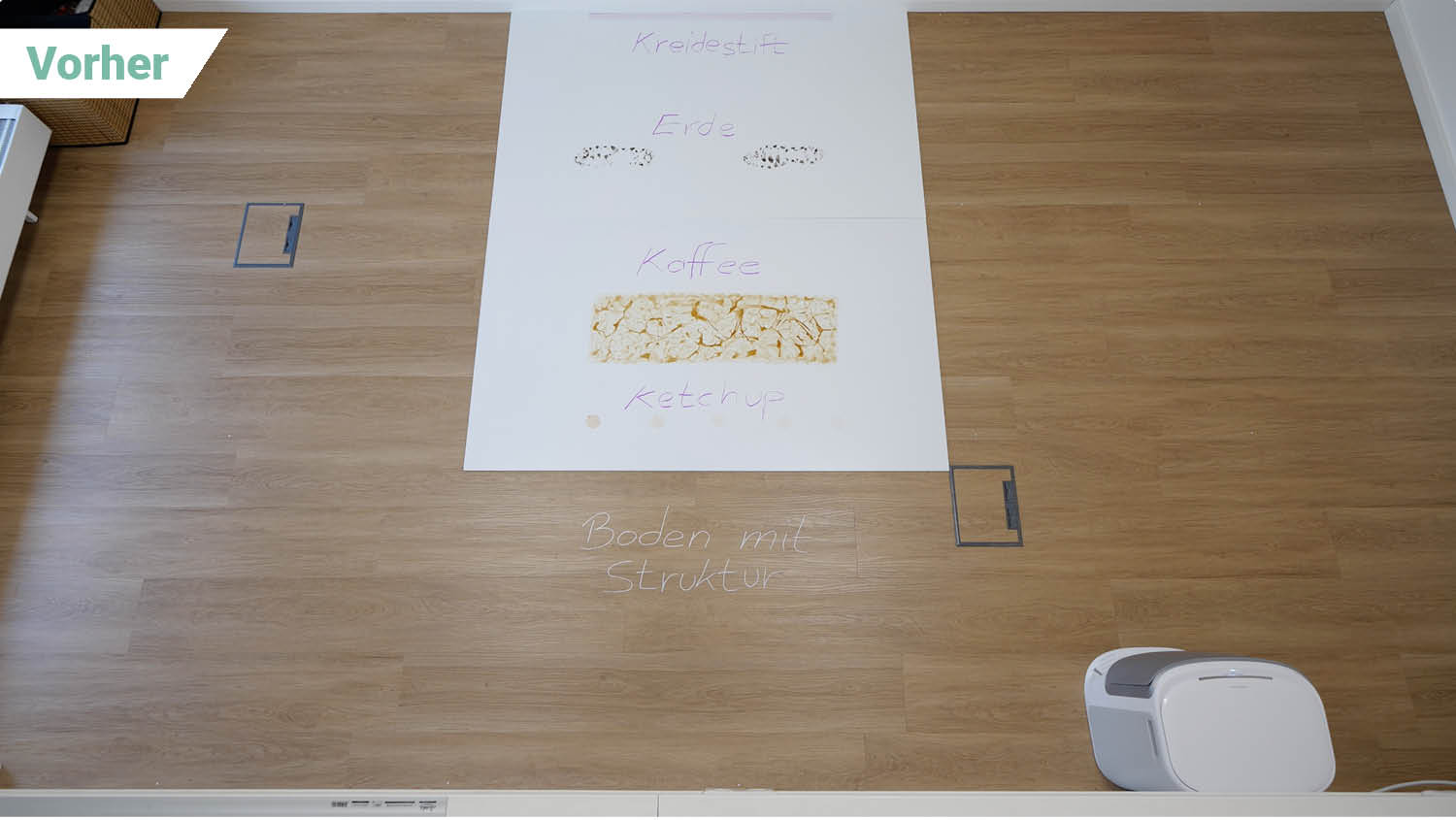 Narwal Flow Design Wischen vorher