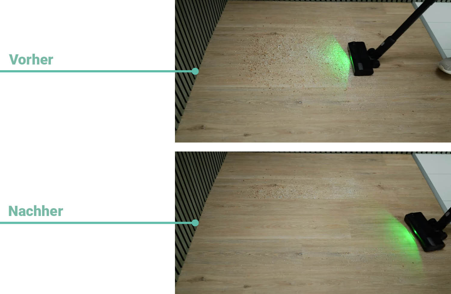 Roborock H60 Hub Ultra Saugen Laminat