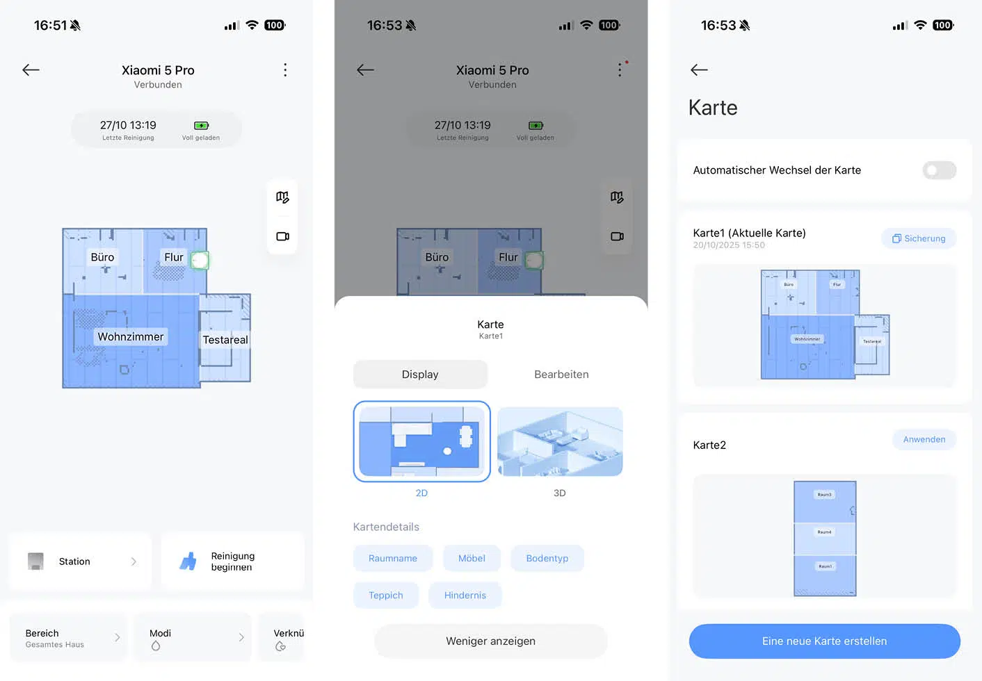 Xiaomi Robot Vacuum 5 App Karte