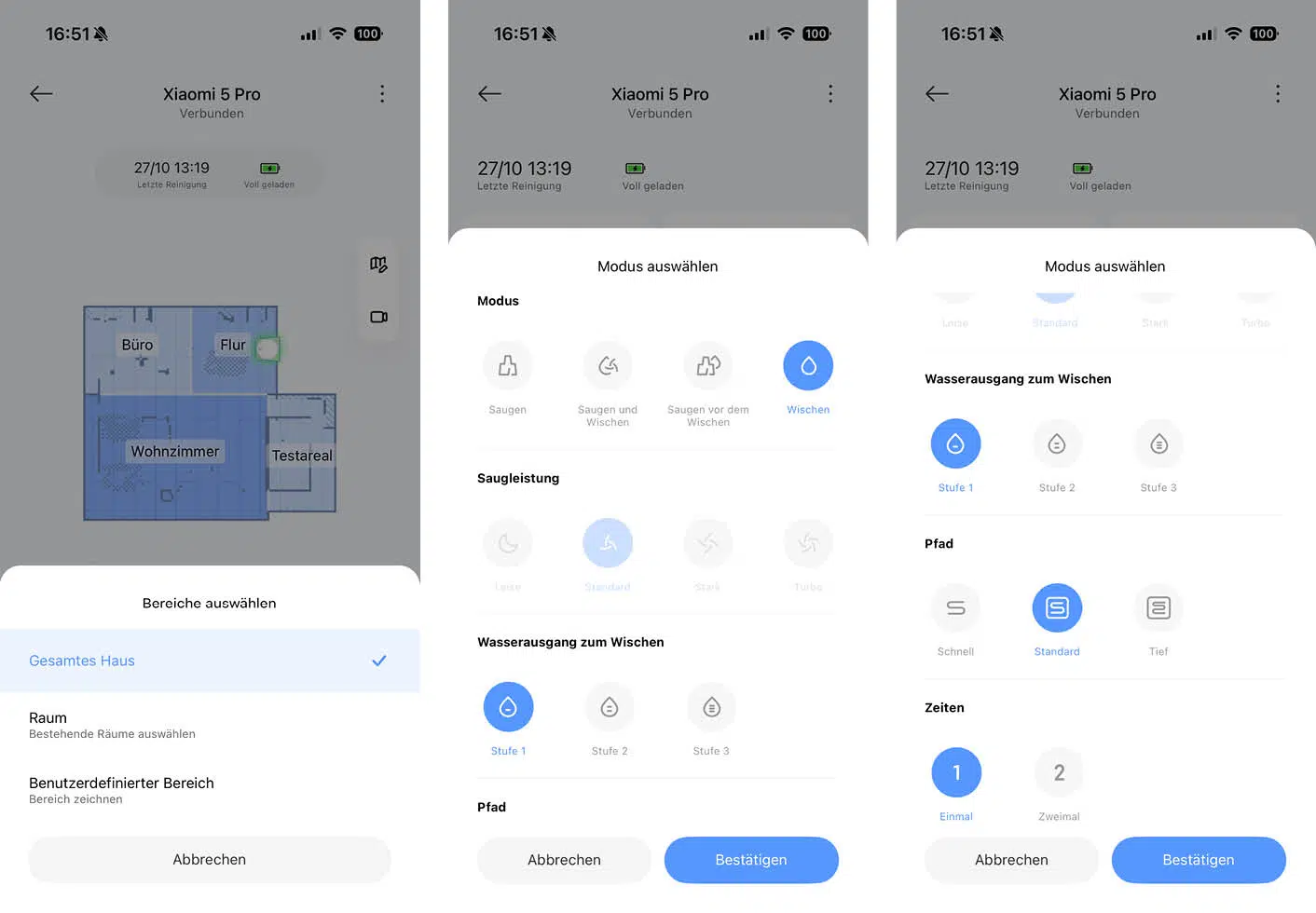 Xiaomi Robot Vacuum 5 App Reinigung