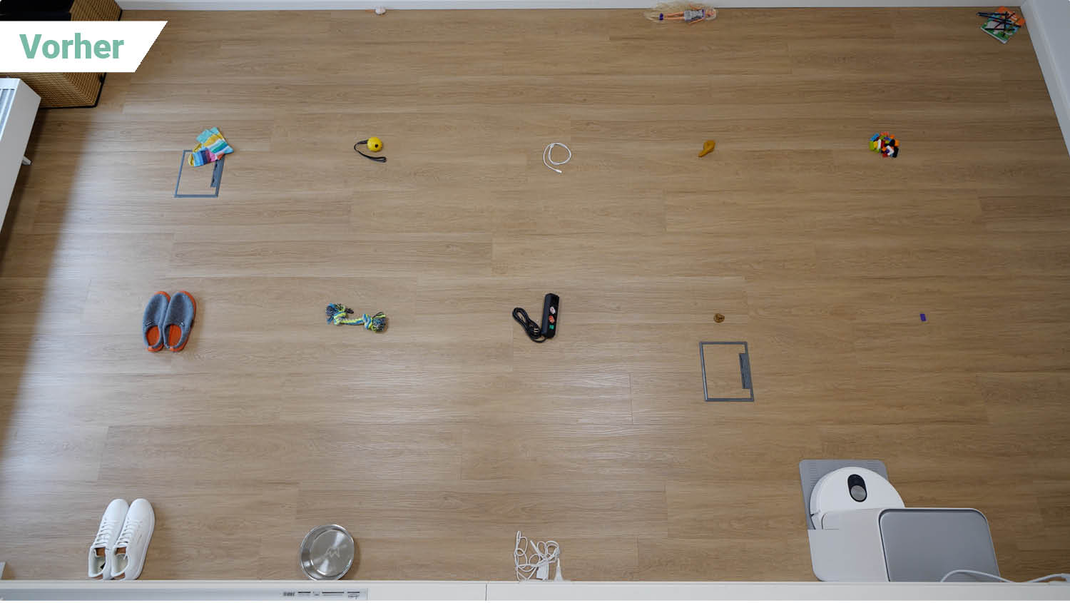 Xiaomi Robot Vacuum 5 Hinderniss vorher