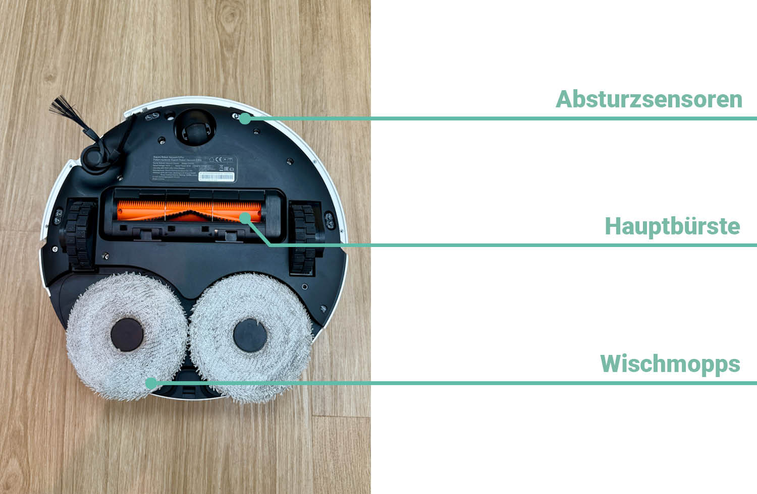 Xiaomi Robot Vacuum 5 Pro Design Unterseite