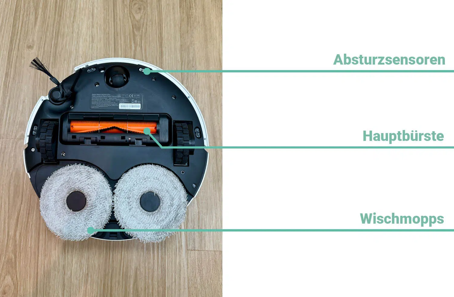 Xiaomi Robot Vacuum 5 Pro Design Unterseite
