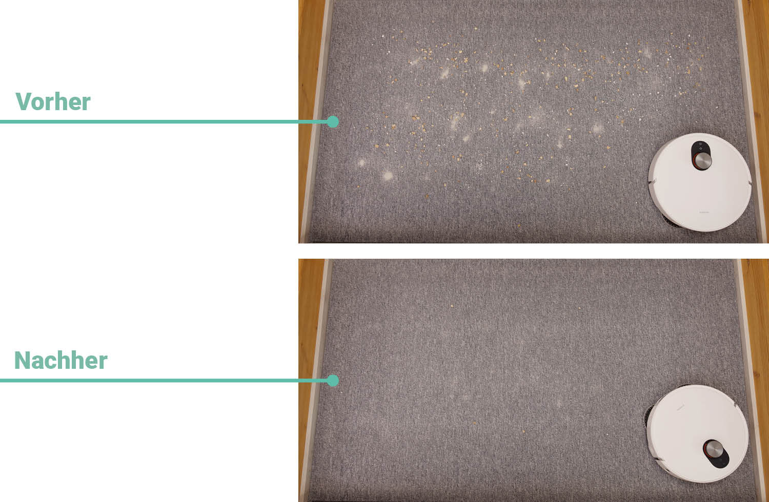 Xiaomi Robot Vacuum 5 Saugen Teppich