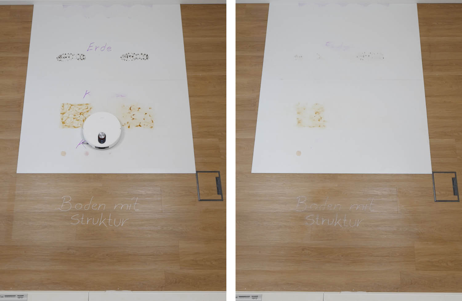 Xiaomi Robot Vacuum 5 Wischen nachher