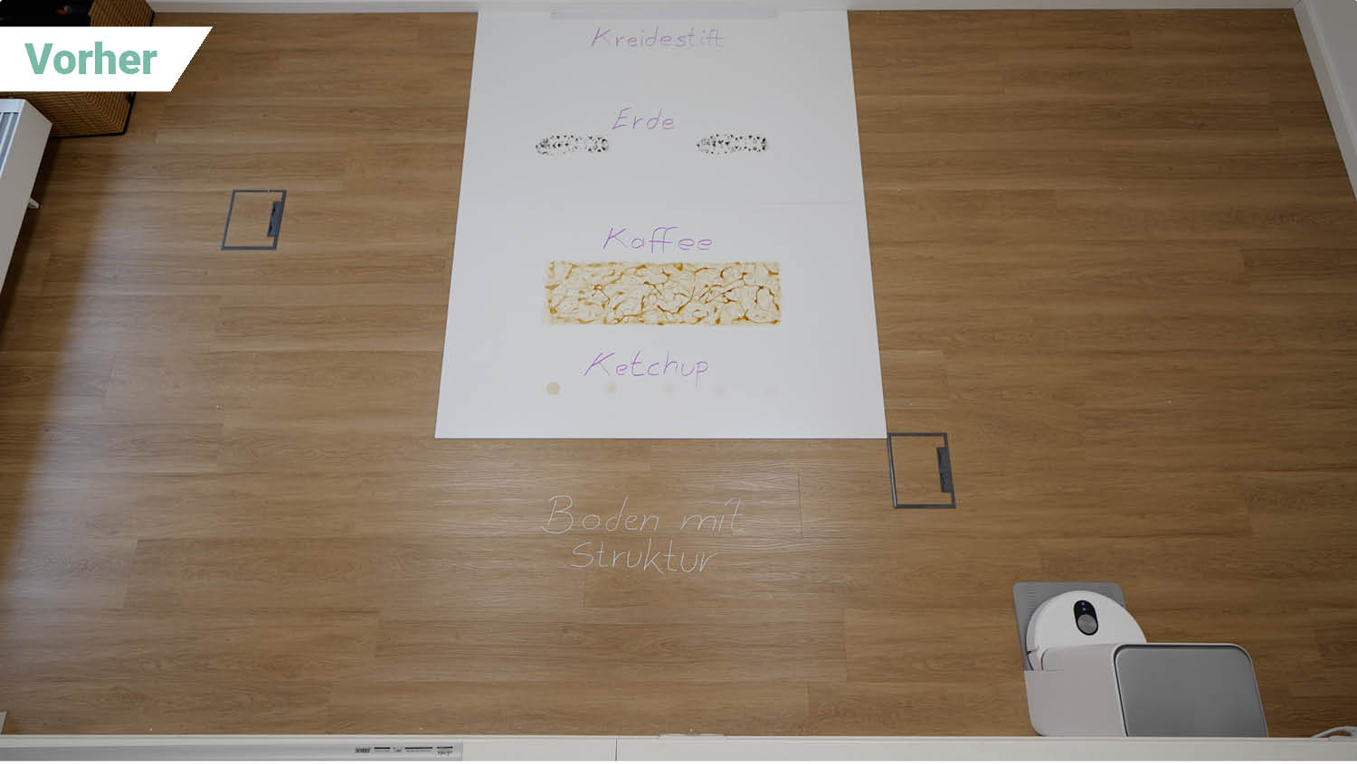 Xiaomi Robot Vacuum 5 Wischen vorher