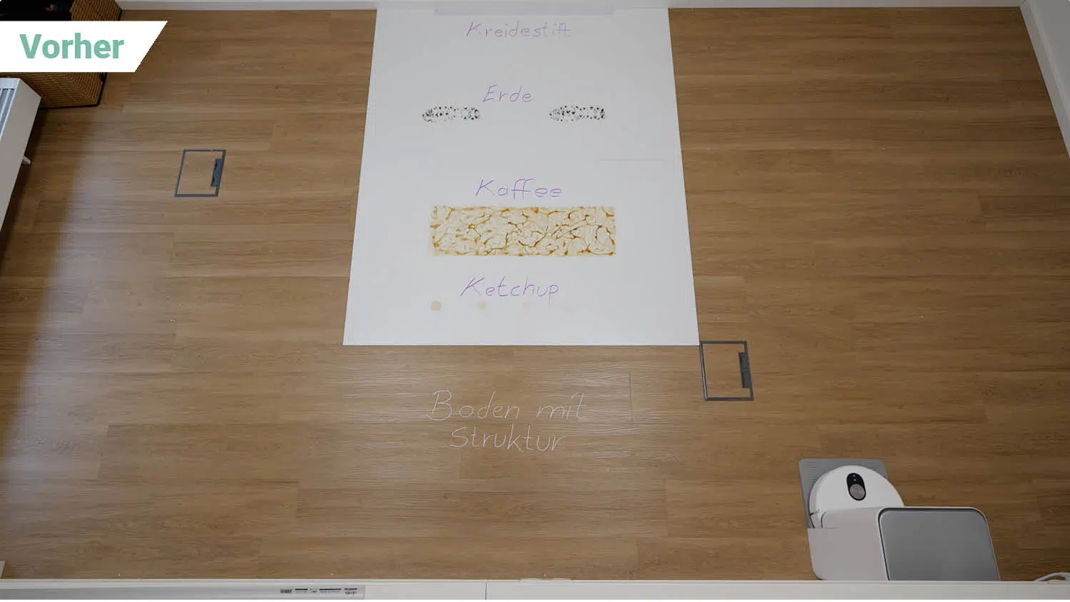 Xiaomi Robot Vacuum 5 Wischen vorher