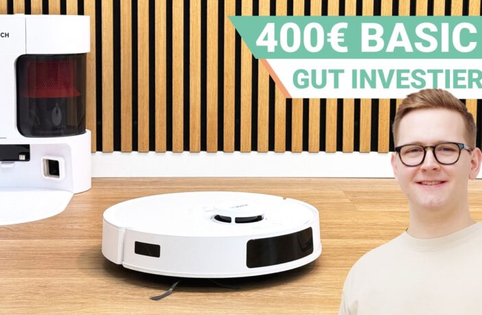Bosch Spotless Plus im Test – Einsteiger-Saugroboter mit Wischfunktion, beutelloser Absaugstation und solider Reinigungsleistung zum Preis von rund 400 Euro.