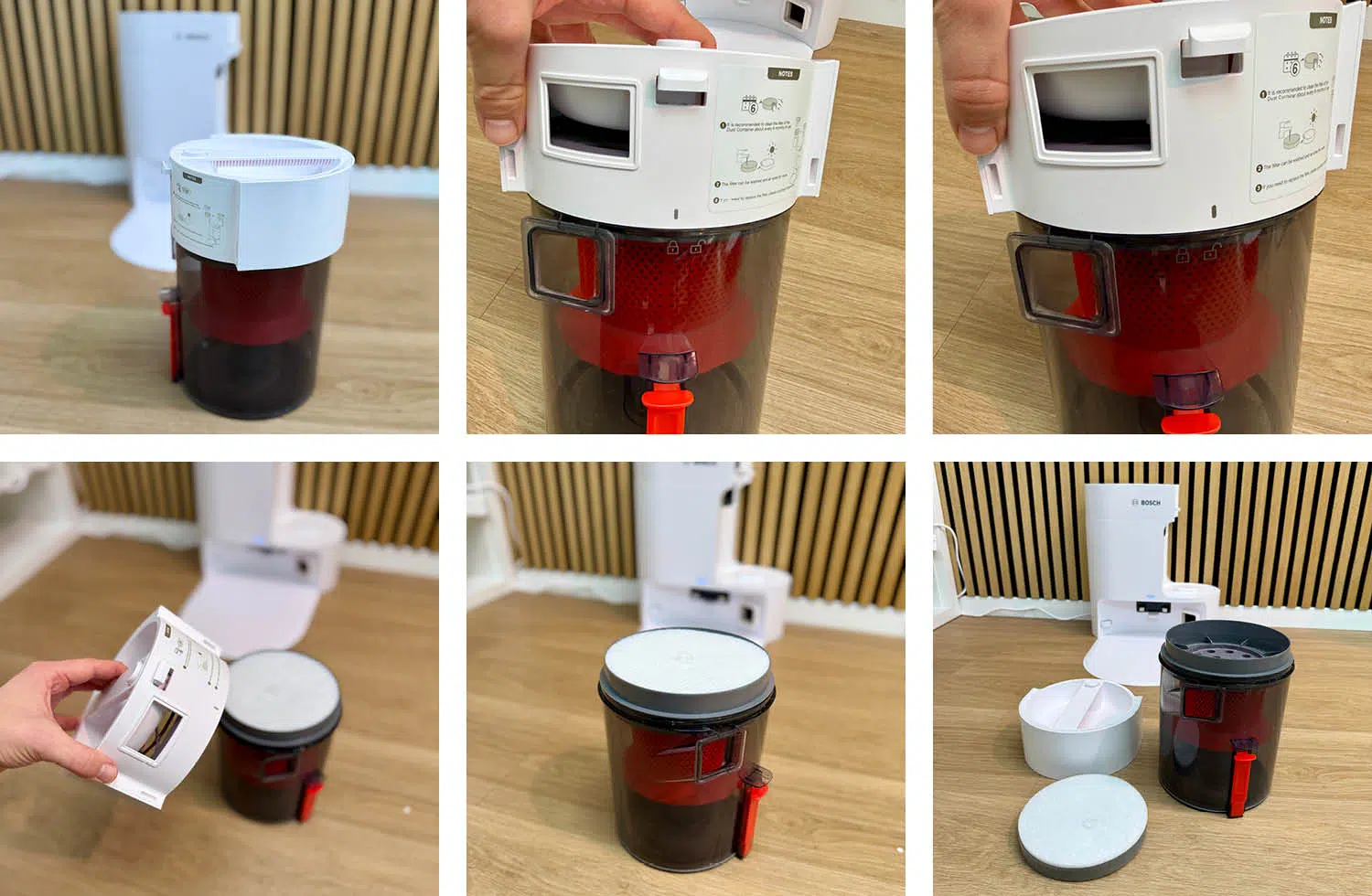 Bosch Spotless + Design Reinigungsstation Staubbehälter Aufmachen